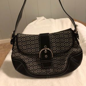 Signature Black Coach Purse